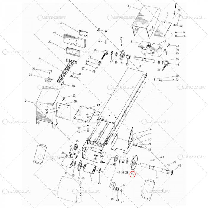 PINION LANT ELEVATOR CULEGATOARE PORUMB SIP FI 166/30x30 [2]
