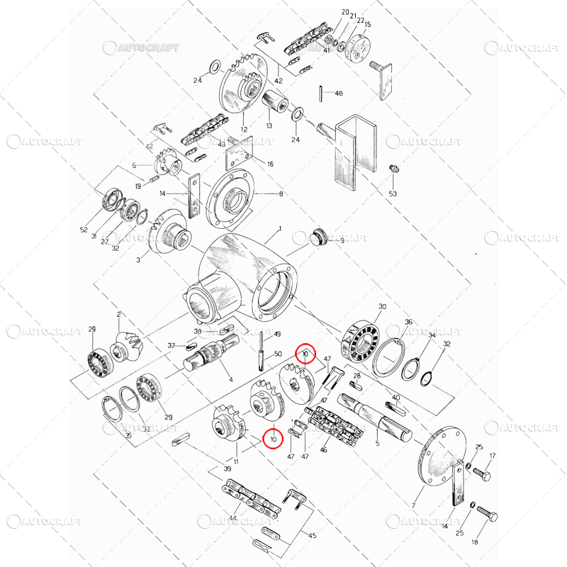 PINION LANT REDUCTOR CULEGATOARE PORUMB SIP Z14 FI93/30x30 [2]