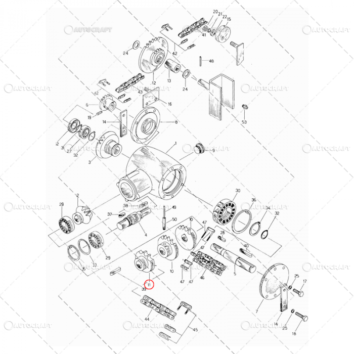 PINION REDUCTOR CULEGATOARE PORUMB SIP Z10 FI 92/30x40 [2]