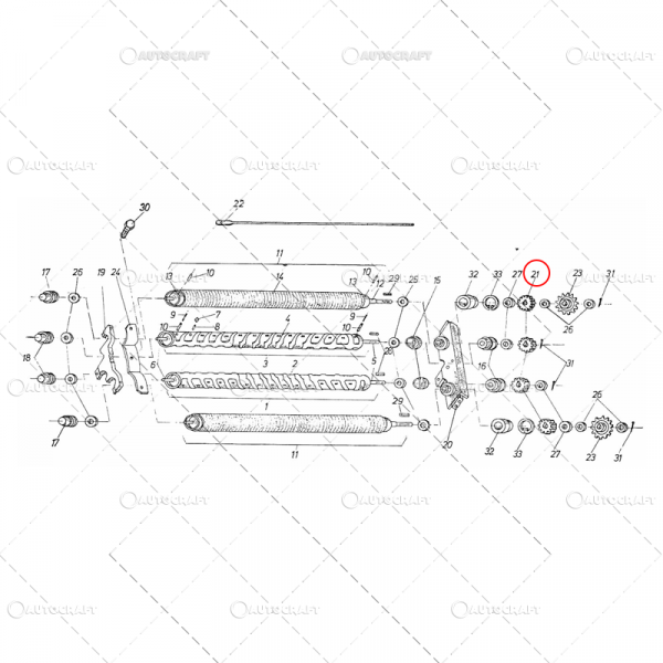 PINION Z=10 CULEGATOARE PORUMB ZMAJ, SIP [4]