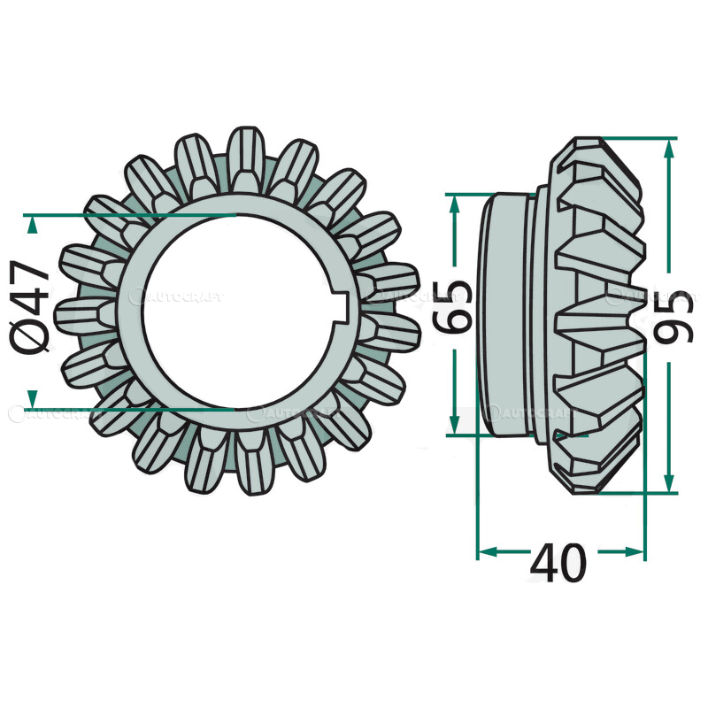 PINION Z=19 COASA ROTATIVA PZ, VICON, TAARUP, DEUTZ FAHR, KUHN, KVERNELAND [2]