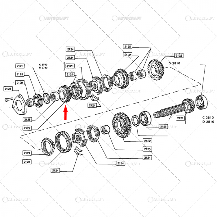 PINION Z=33/42 CUTIE VITEZA 4 TRACTOR FIAT [3]