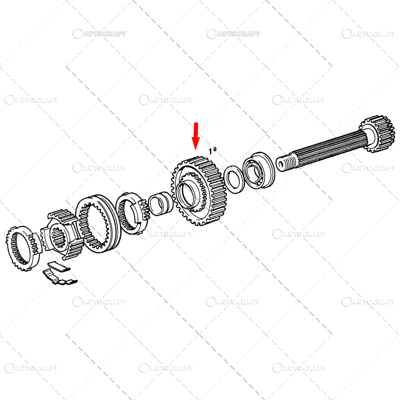 PINION Z=38 CUTIE VITEZE TREAPTA 1 FIAT 1180, 1880DT, 1280, 1280DT [2]