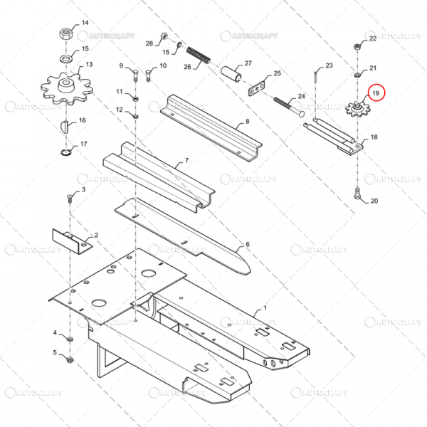 PINION Z=8 HEDER PORUMB COMBINA CASE IH, JOHN DEERE [2]