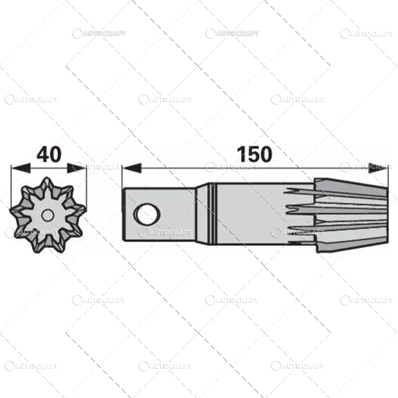 PINION Z=9 GRUP CONIC GREBLA KUHN [3]