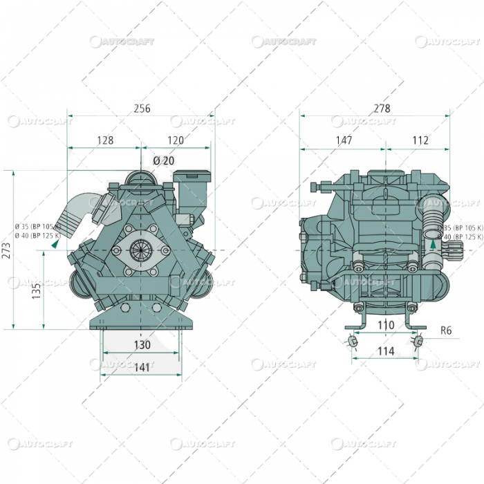 POMPA ERBICIDAT CU MEMBRANA SI PISTON COMET [5]