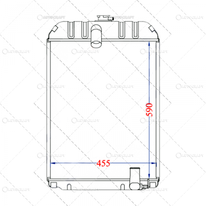 RADIATOR RACIRE APA CUPRU UTB TRACTOR U650 590x455x65 [5]