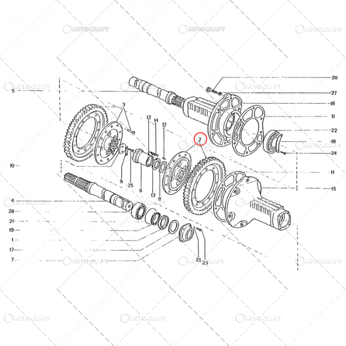 ROATA TRANSMISIE FINALA DREAPTA Z=72 UTB TRACTOR U650 31.25.013 [2]