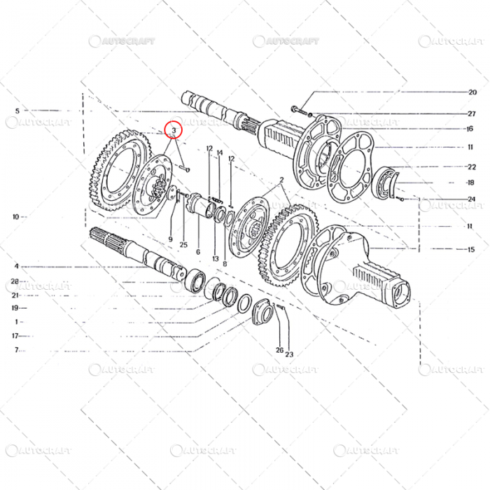 ROATA TRANSMISIE FINALA STANGA  UTB TRACTOR U650 31.25.126 [2]