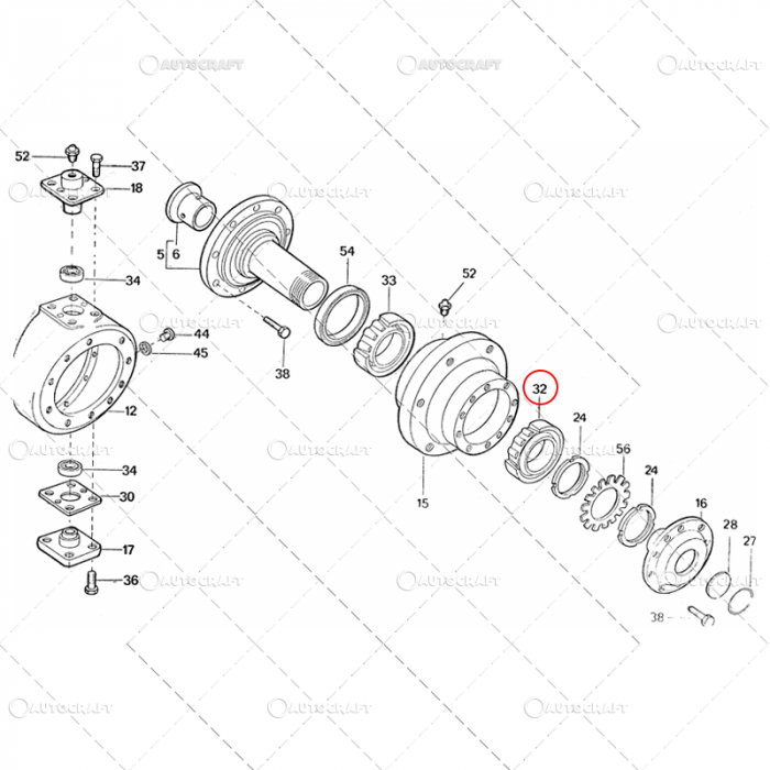 RULMENT MIC BUTUC ROATA FATA TRACTOR U651, U445 [3]