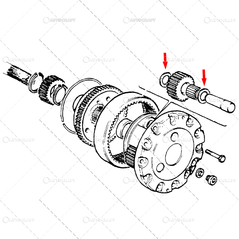 SAIBA PINION SATELIT FATA FIAT, NEW HOLLAND, CASE IH, FORD, STEYR [2]
