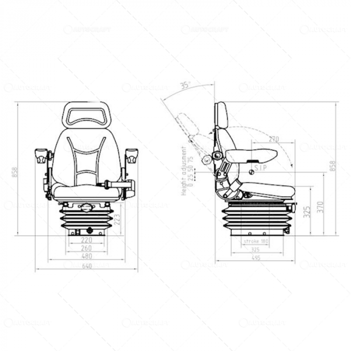 SCAUN UNIVERSAL TRACTOR CU SUSPENSIE MECANICA [3]