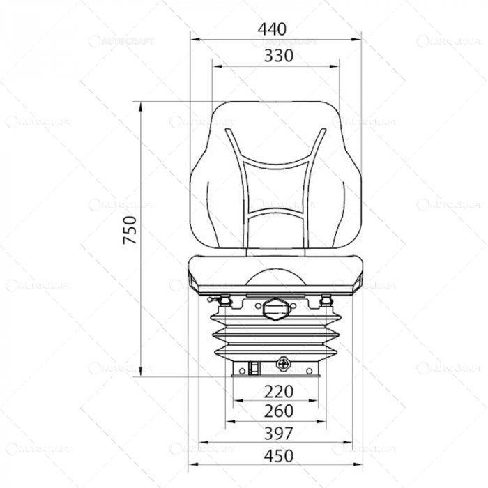 SCAUN UNIVERSAL TRACTOR CU SUSPENSIE MECANICA [3]