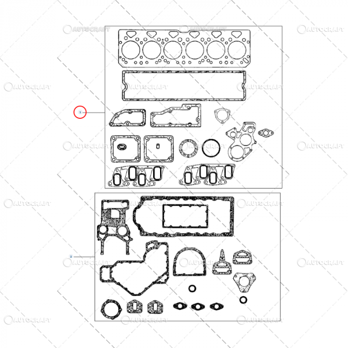 SET GARNITURI MOTOR (X6) MASSEY FERGUSON [2]