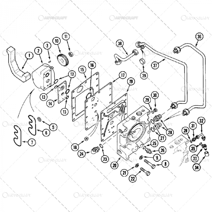 SET GARNITURI SUPORT POMPA HIDRAULICA CASE IH, MC CORMICK [2]