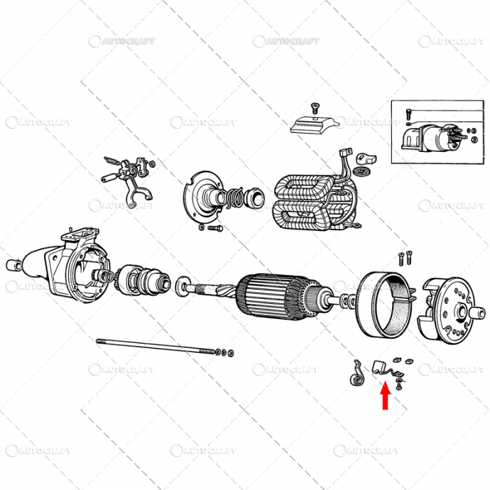 SET PERII ELECTROMOTOR DEMAROR FIAT 12V 211, 215 25.5X13X9 [3]