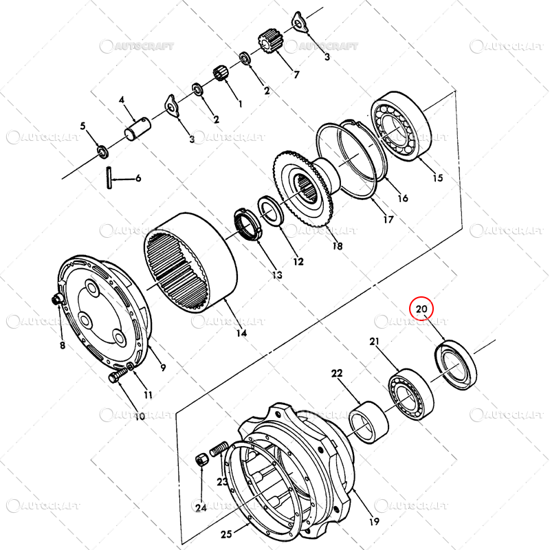 SIMERING PLANETARA SPATE, ROATA FATA PUNTE CARRARO, FORD Ø 80 x 110 x 16 mm [3]