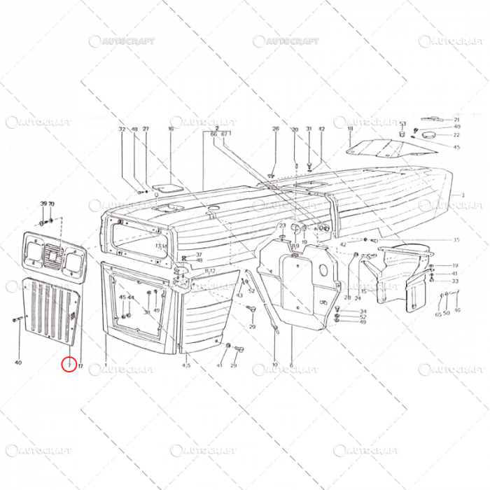 SITA GRATAR GRILA MASCA INFERIOARA FATA TRACTOR U650 60.47.194 [3]