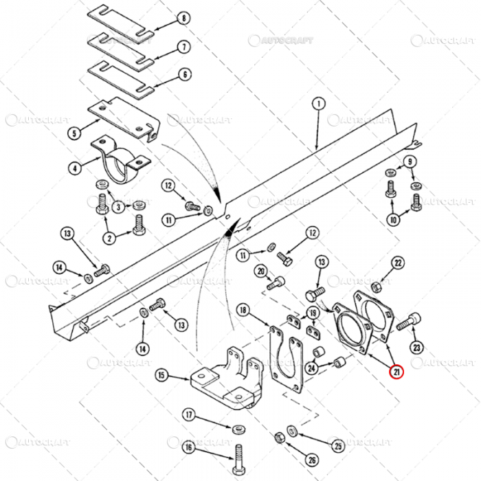 SUPORT DISTANTIER CARDAN CASE IH [2]