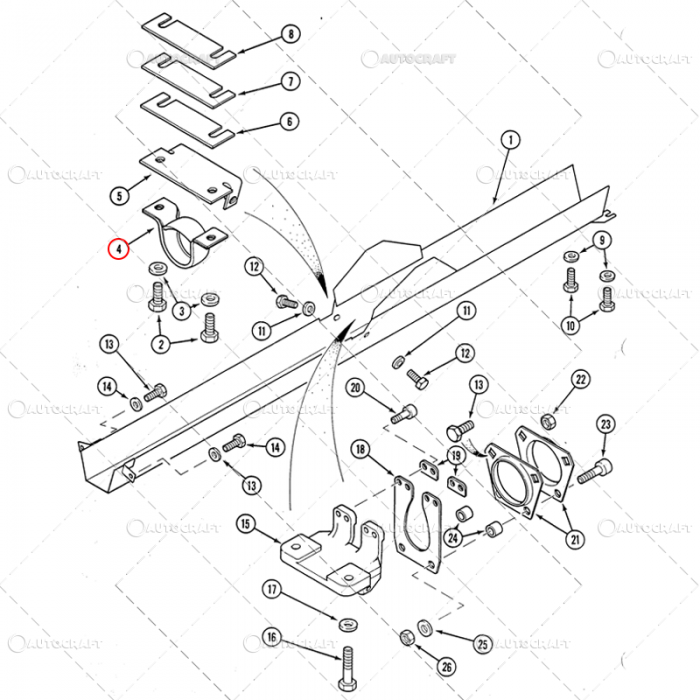 LAGAR SUPORT RULMENT CARDAN CASE IH [2]