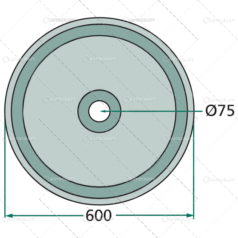 TALER INFERIOR COPIERE COASA PZ CM 135 D600, Ø75 MM [2]