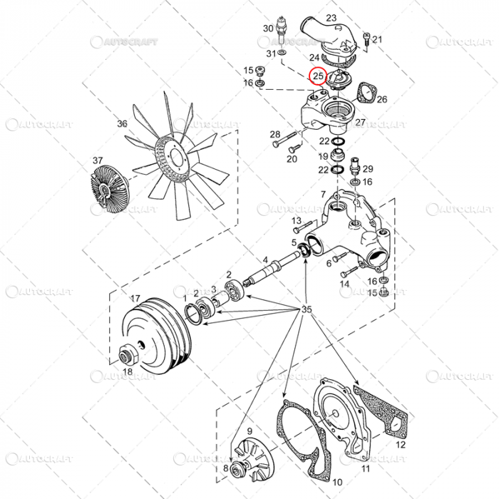 TERMOSTAT CASE IH, MASSEY FERGUSON, LANDINI, FENDT [2]
