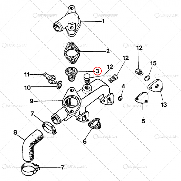 TERMOSTAT MASSEY FERGUSON, CASE IH, PERKINS, FORD [2]