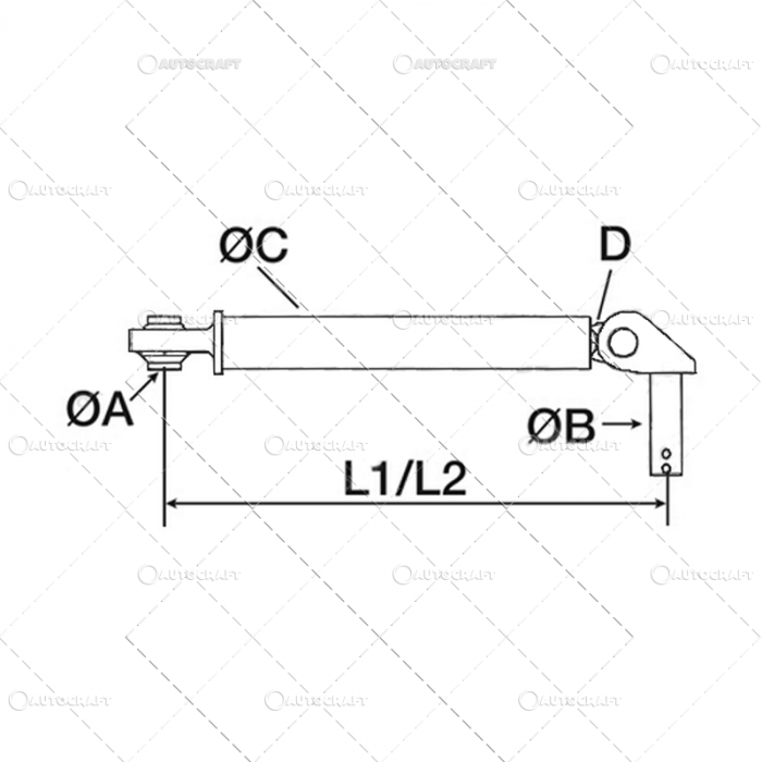 TIJA REGLABILA INTINZATOR TIRANT LATERAL FIAT  Ø 19 - L = 430/550 MM [2]