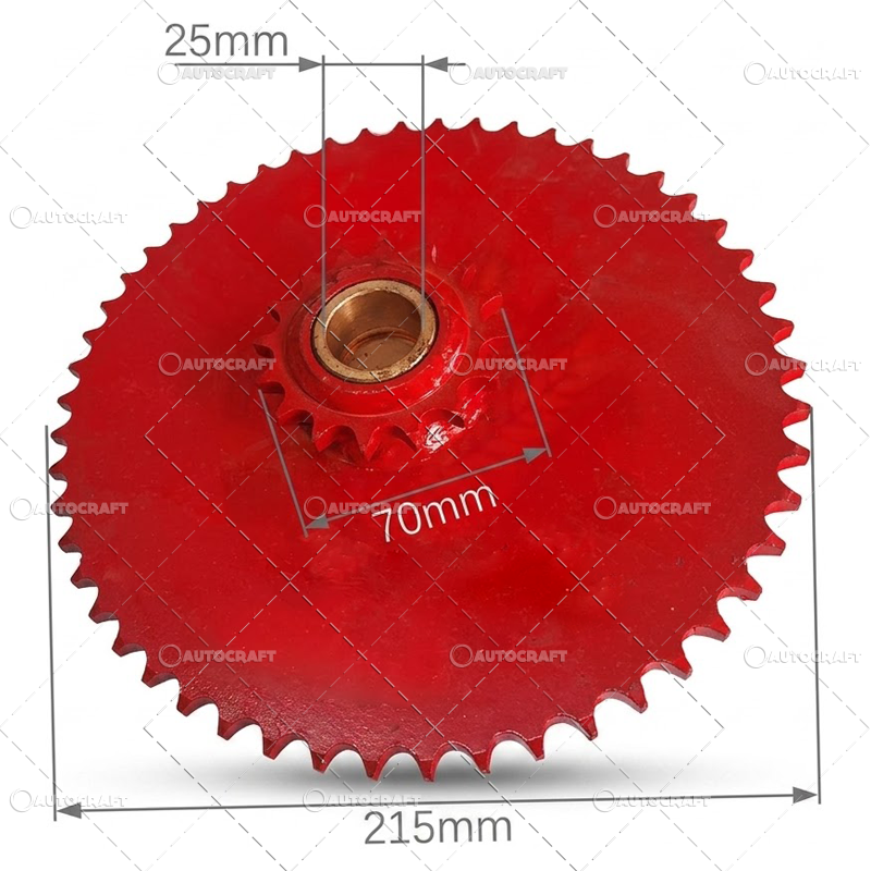 Z=16/=Z52 PINION DUBLU LANT VALTURI CULEGATOARE PORUMB SIP [2]