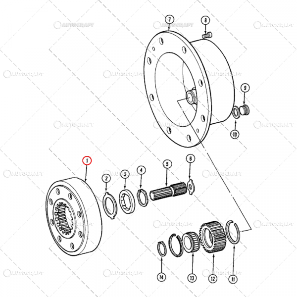 Z-51/90 COROANA REDUCTOR FATA CASE IH [2]