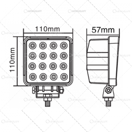 PROIECTOR LAMPA LED 16*3W, 12-24V, 3520LM, SPOT [1]