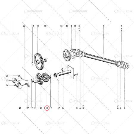 PINION Z=16 CARDAN PRESA BALOTI WELGER [1]