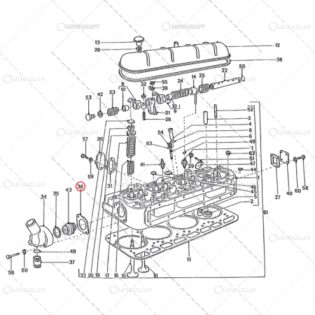 GARNITURA CORP TERMOSTAT TRACTOR U650 FERMIT 103.02.160 [1]