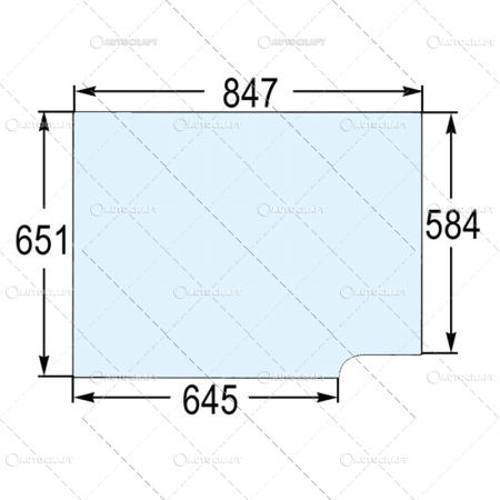 Geamuri spate cabina - GEAM SPATE DEASUPRA CU AERISIRE CASE IH 126317A2