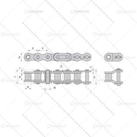 Piese utilaje - 92 LINK LANT CU ROLE PRESA BALOTI CLAAS
