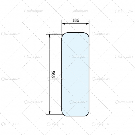 Geamuri - 186x568 GEAM FATA PARTEA DE JOS STANGA SAU DREAPTA TRACTOR U650
