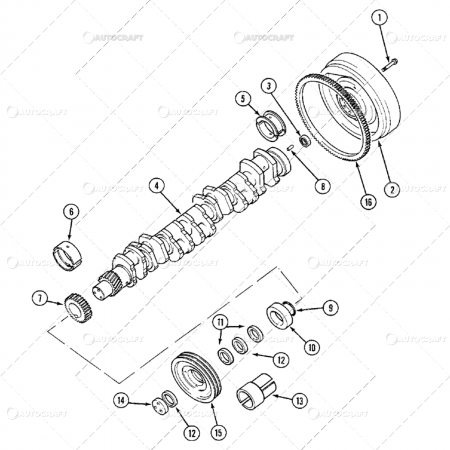 Model tractor - ARBORE COTIT SI VOLANTA CASE IH