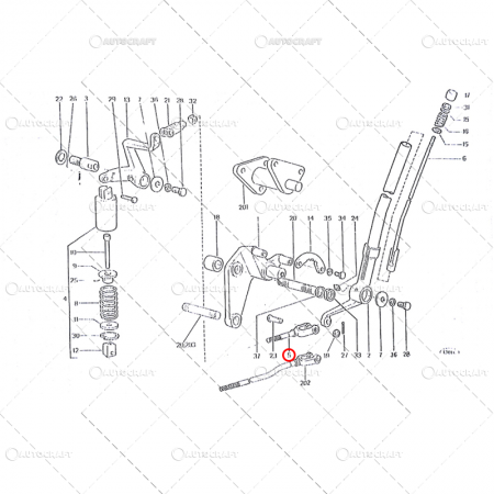 FURCA TIJA LEGATURA DISPOZITIV BLOCARE PRIZA PUTERE UTB TRACTOR 31.35.037 [1]