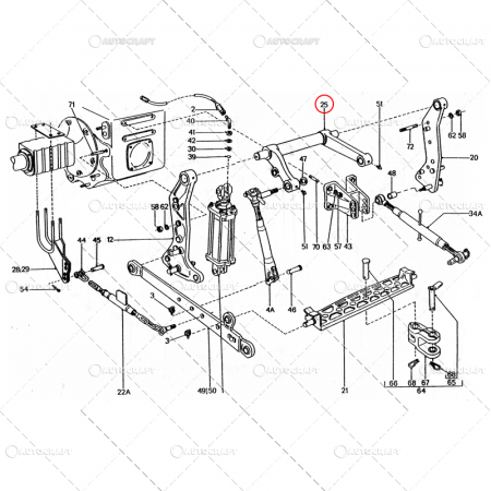 AX CU BRATE TIRANT RIDICARE HIDRAULICA TRACTOR U650 [1]