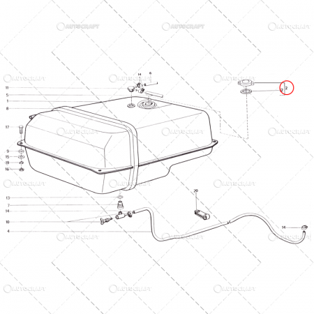 Piese tractor - BUSON REZERVOR CU GARNITURA TRACTOR U650, U445 40.11.011