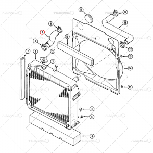 Ø 48 X 48 MM FURTUN INFERIOR RADIATOR CASE IH [1]
