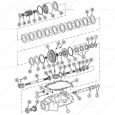 Model tractor - CUTIE DE TRANSFER  , TRANSFER GEARBOX CASE IH 1056