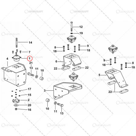 AMORTIZOR CABINA DEUTZ, SAME, LAMBORGHINI, HURLIMANN [2]