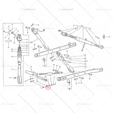 U-650 - ANCORA INTINZATOR CU LANT UTB TRACTOR U445 40.61.020