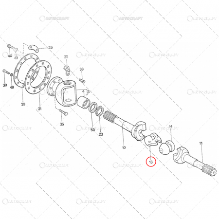 ARTICULATIE CUPLAJ SFERIC BUTUC FATA TRACTOR FIAT U445, U651 42.55.506 [2]