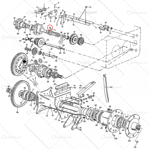 1000 Series - AX CUTIE VITEZE AMBREIAJ COMBINA NEW HOLLAND, CLAYSON 1540, 1550