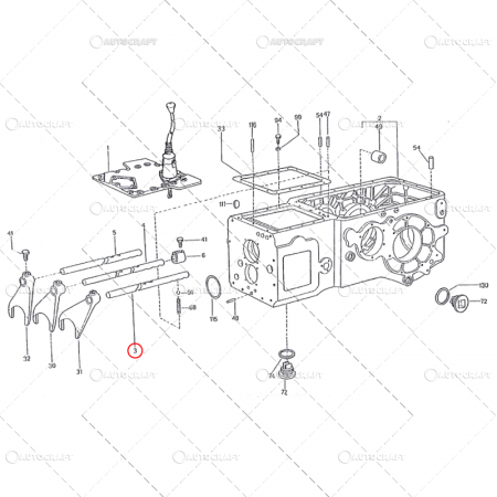 Piese tractor - AX FURCA VITEZE 3 SI 4 UTB TRACTOR U650 38.17.111