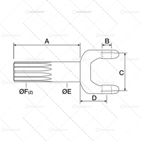 AX PLANETARA FATA CASE IH, JOHN DEERE, FORD L=900 MM [2]