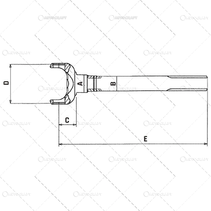 AX PLANETARA FATA FIAT 780DT, L=630 MM Z=10 [1]