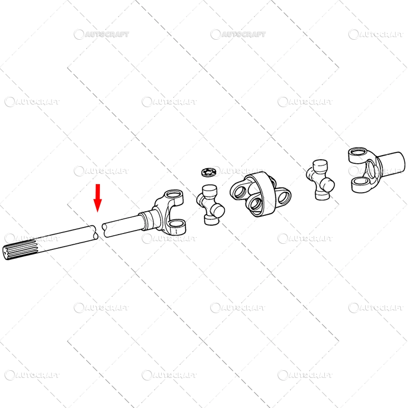 AX PLANETARA FATA FIAT 780DT, L=630 MM Z=10 [2]